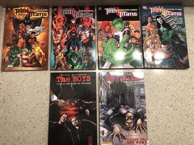 Lot of 6 TPBs Teen Titans Volume 1 2 3 4 Johns The Boys Volume 1 2 Garth Ennis