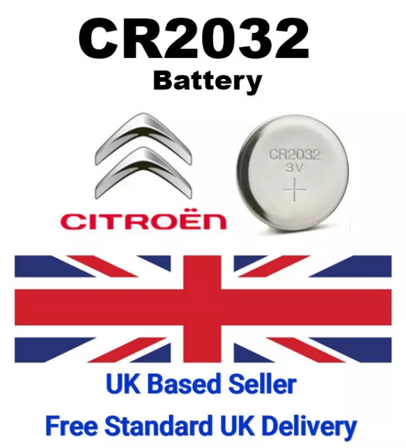 Citroen C4 SpaceTourer & Grand C4 SpaceTourer Key Fob Battery 2018-2022 CR2032