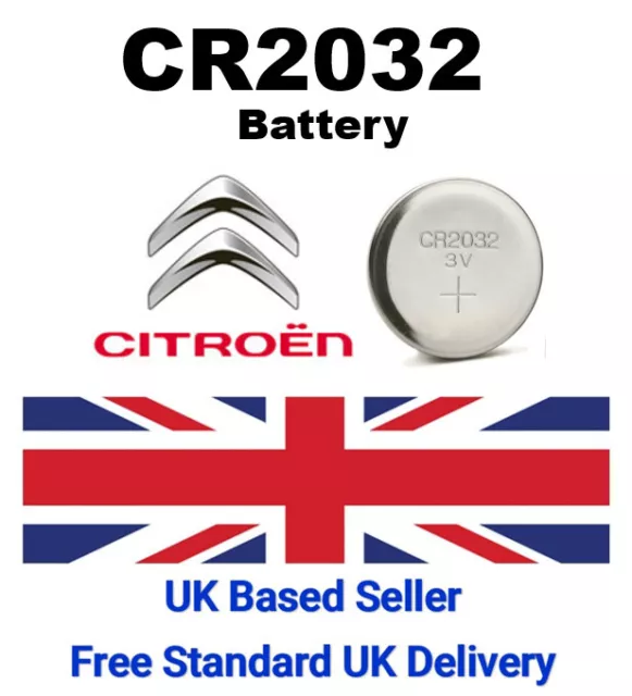 Citroen C4X Key Fob Battery 2022- CR2032 9712 E1