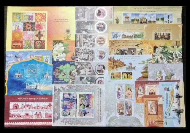 India 2019 Complete Year Pack Of Miniature Sheets. 20 Different.mnh