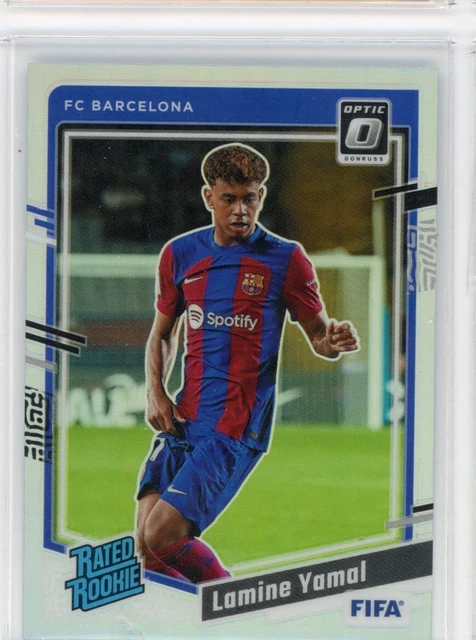 Carte Panini Donruss 2023-24 FIFA Optic Teal Mojo #177 Lamine Yamal Rookie /49 - FC Barcelone - Near Mint