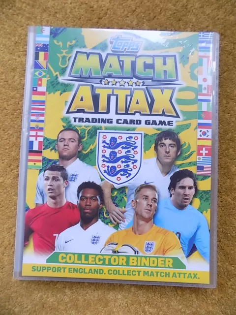 Topps Match Attax England World Cup 2014 Binder 273 Cards + Wall Chart