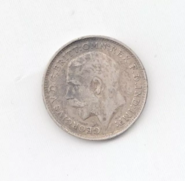 Great Britain Silver 1913 3 Pence-Lot Y
