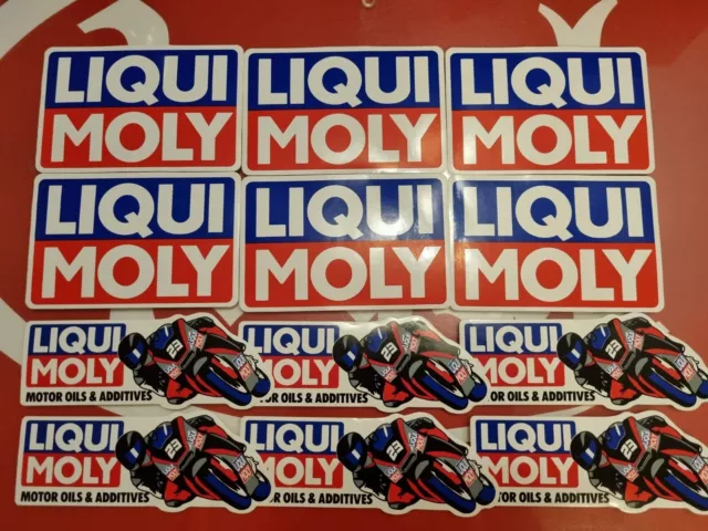 LIQUI MOLY Aufkleber 12 Stück 2 Motive Neu