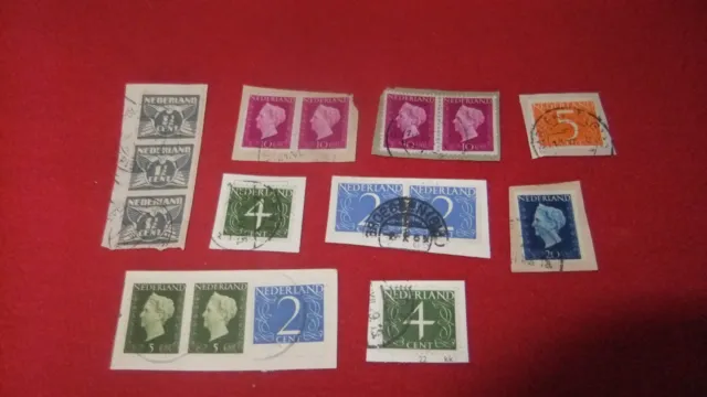 Konvolut / Lot 16 stück alte Briefmarken aus Holland - Nederland - Niederlande