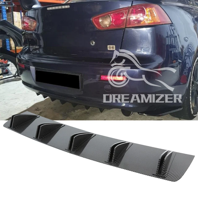 For Mitsubishi Lancer CJ EVO Carbon Rear Bumper Spoiler Splitter Diffuser Fins