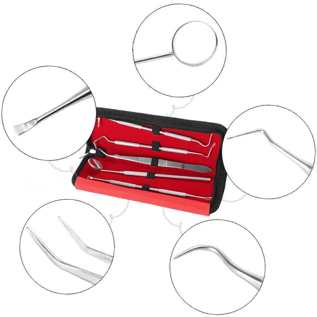 2pcs Dental Kit Tooth Scraper Mirror Scaler Set Tartar Calculus Plaque Remover