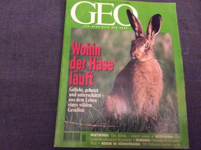 GEO Nr. 4 / April 1995 Hase / Gletscher / Botswana / Normen / Boom Südostasien