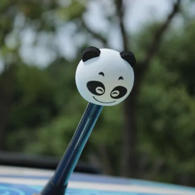 Cute Panda Car Antenna Aerial Ball EVA Topper Truck SUV Pen DecH4