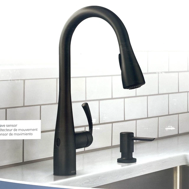 MOEN 87014EWBL ESSIE MotionSense Wave Touchless PullDown Kitchen