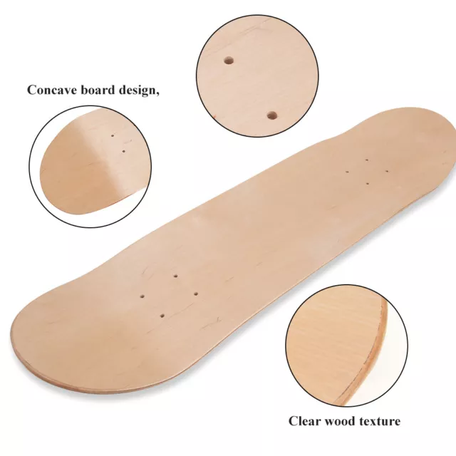 Maple Wood Blank Double-Warped Deck Concave Board for Skate Scooter