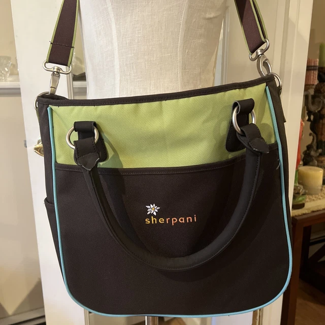 Sherpani diaper bag with shoulder strap.