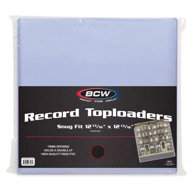 NEW (1 PC) BCW 33 RPM Record Album Toploaders Snug Fit 11mm- Protective Holder