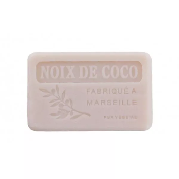 savon de marseille parfumé noix de coco enrichit au beurre de karité bio, 100g