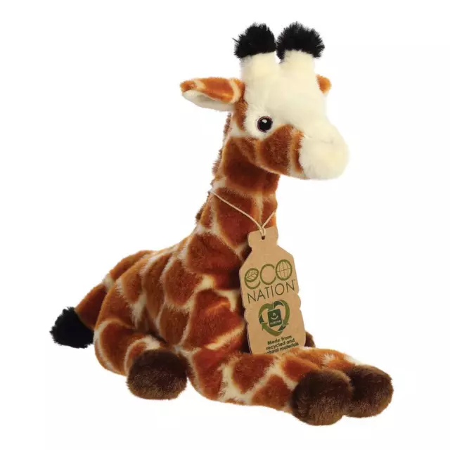 Aurora, 35004, Eco Nation, Giraffe, 8.5In, Soft Toy, Brown & White