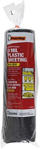 P1025/3B Polyethylene Sheeting, 10' x 25' x 3 mil., Black
