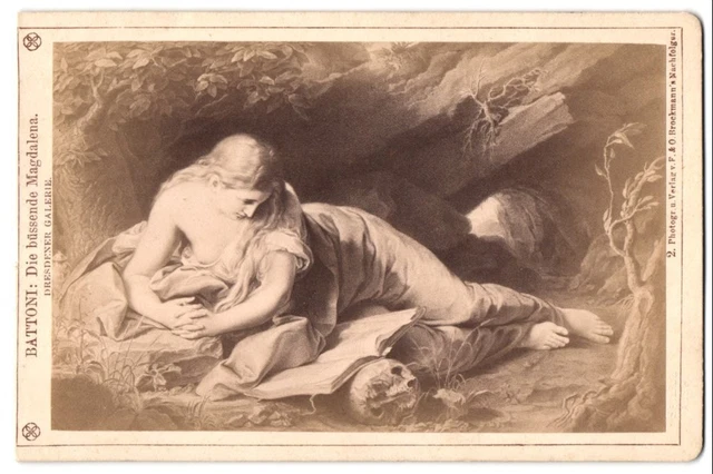 Fotografie F. & O. Brockmann´s Nachf., Dresden, Gemälde: die büssende Magdalena