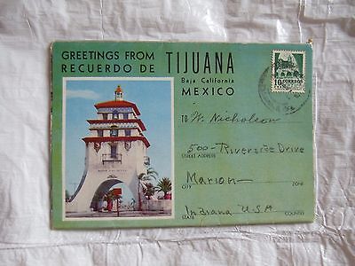 Recuerdo De Tijuana Baja California Mexico Postcard Souvenir Folder Fronton Alai
