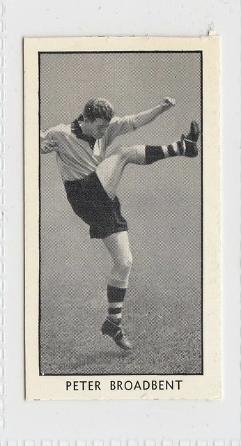1956 D C Thomson Wizard Famous Footballers set 24 #15 Peter Broadbent, Wolves