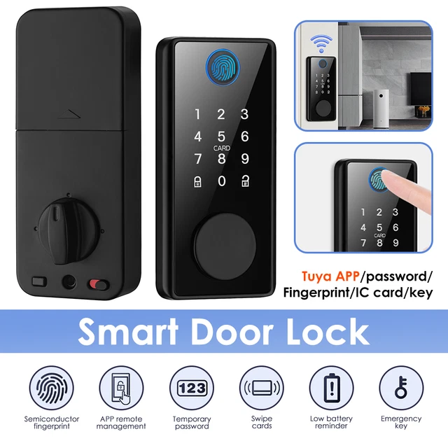Smart Door Lock Biometric Fingerprint App Bluetooth Digital Keypad Key IC Card