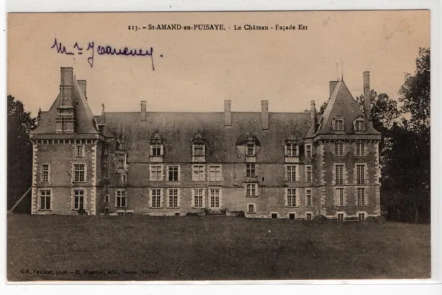 CPA SAINT AMAND en PUISAYE Le Château Façade Est (58)