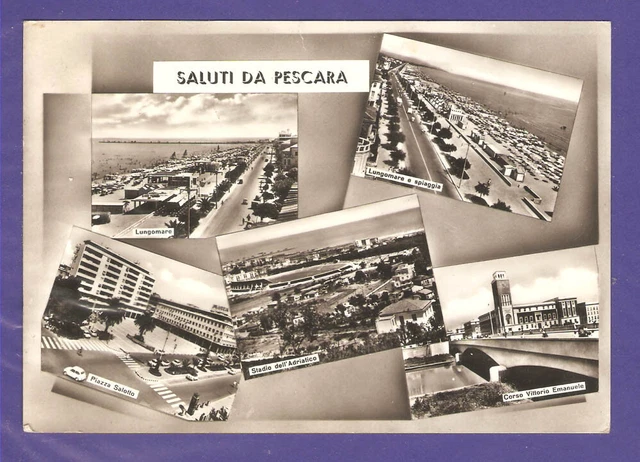 Saluti da  PESCARA_Vedutine_Viag Fg 1962