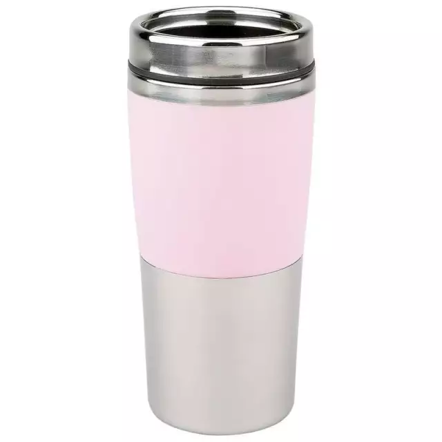 Maxam 16oz Pink Stainless Steel Insulated Coffee Travel Mug NIB (WP)