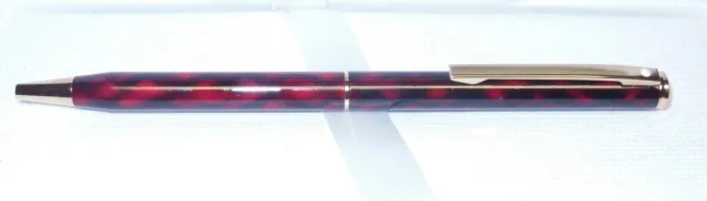 Sheaffer Fashion Ballpoint Pen, Red Tartan Lacquer, Brand New, USA MADE