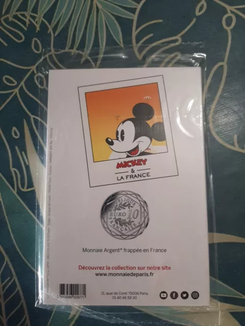 Piece De 10 Euros Argent - Mickey Libre Comme L'air - Neuf Sous Blister 3