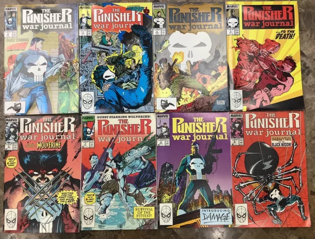 The Punisher War Journal #2-9 Marvel 1988/89 Comic Books