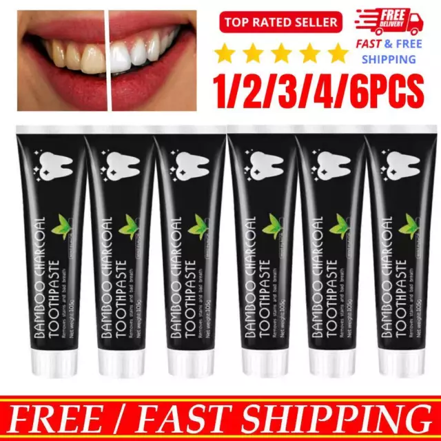 FLUORIDE FREE MINT TOOTHPASTE Natural Bamboo Activ Charcoal Teeth Whitening