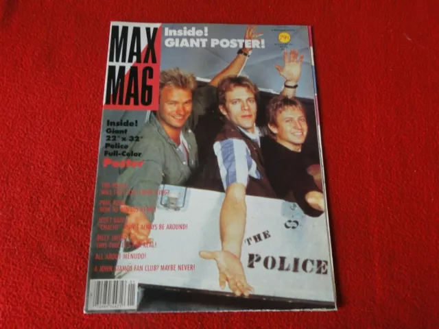 Vintage Rock N' Roll Poster Magazine Max Mag Police Scott Baio John Stamos    53