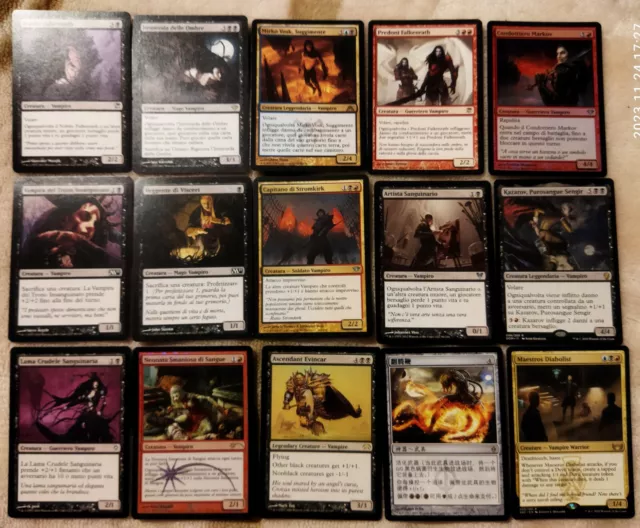 LOTTO 30 CARTE PER MAZZO COMMANDER EDH VAMPIRO MAGIC MTG (Artista sanguinario)