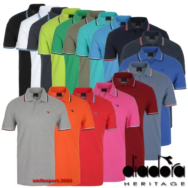 MAGLIA T SHIRT UOMO diadora bordata La polo 190 gr. Heritage 161006 100 Cotone EUR 9 99 PicClick IT
