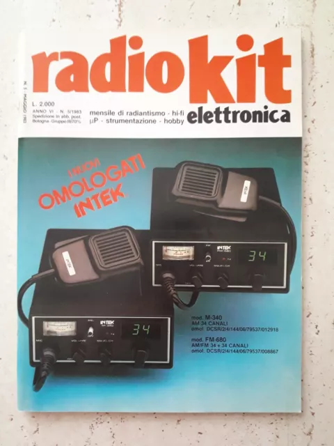 Radio Kit Elettronica N.5 anno 1983 - I nuovi omologati INTEK