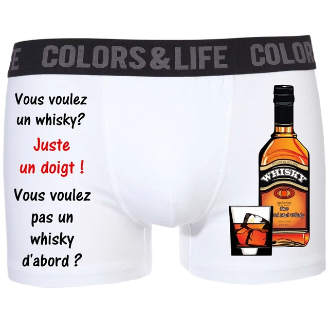 BOXER CALE ON HOMME Humour Vous voulez un whisky EUR 10 90