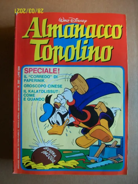 Almanacco Topolino =N° 280 = Aprile 1980 = Walt Disney = Albi D'oro= Mondadori