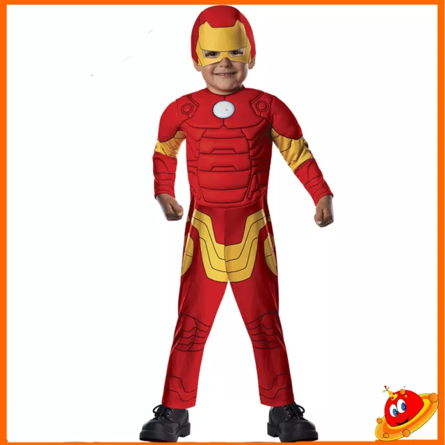 Costume Carnevale Ragazzo Bambino Iron Man Bambini Tg 1-2 anni