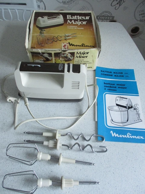 Fouet / Batteur Compatible Mixer Moulinex Major - Pièce Détachée Référence 998-997, 394-395, 557, 558