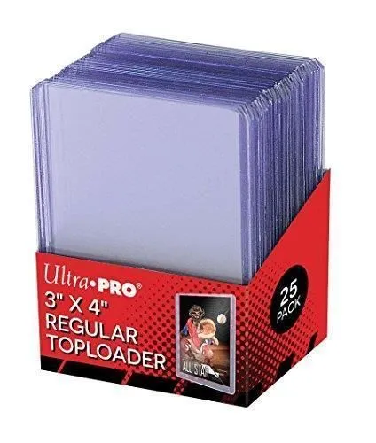 25 Ultra Pro Toploader - Ultra Clear - Regular - Top Loader - 3" x 4"