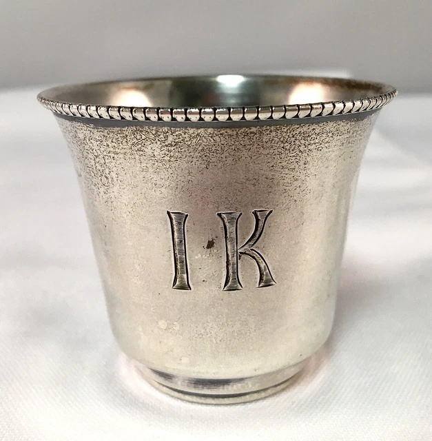 2 Pieces Mystery Silver Kiddush Cup Marked 90 & Small Dish Marked 925 w/ Symbol