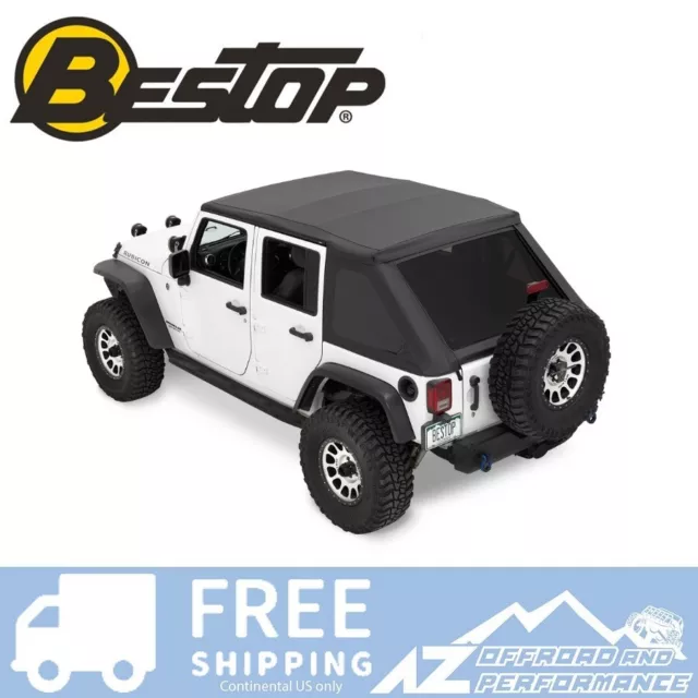 Bestop Ascent™ Soft Top w/ Flip Back Sunrider For 07-18 Jeep Wrangler JKU 4 Dr