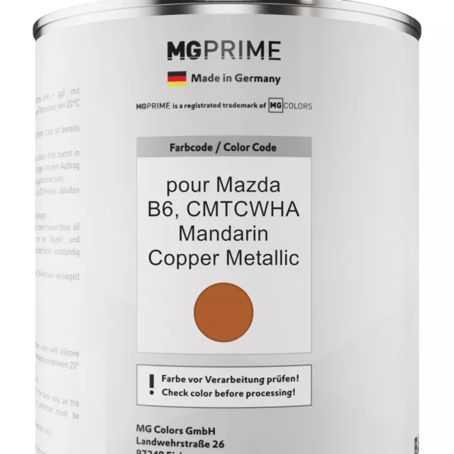 Peinture Voiture kit de pot pour Mazda B6 CMTCWHA Mandarin Copper Metallic 2,5l 2