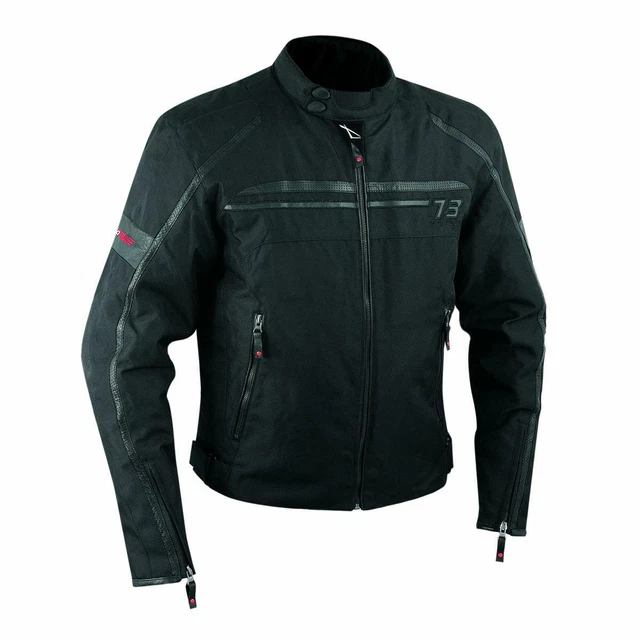 Veste Motard Blouson Moto Noir Avec Protections - Imperméable, Respirant - Taille L - Renfort Dorsal Amovible Blouson Moto Dorsal