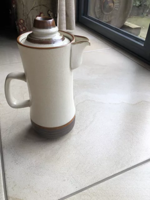 Vintage DENBY Pottery 1970 s  Potters Wheel  Tall Coffee Pot.
