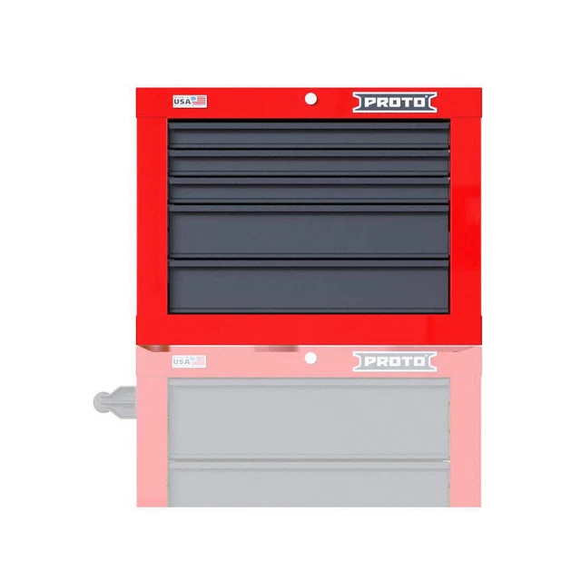 PROTO JSTV2720CS05RG Gloss Red,Heavy Duty,Top Chest