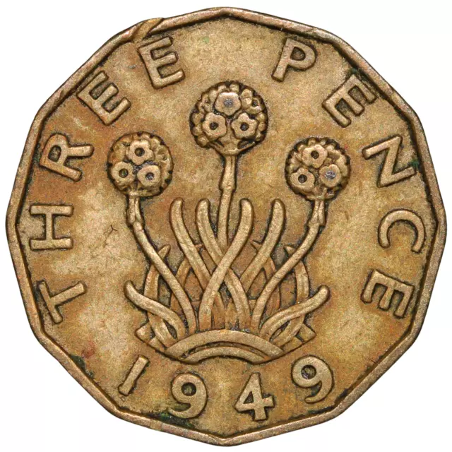 1949 Great Britain George VI Threepence Coin