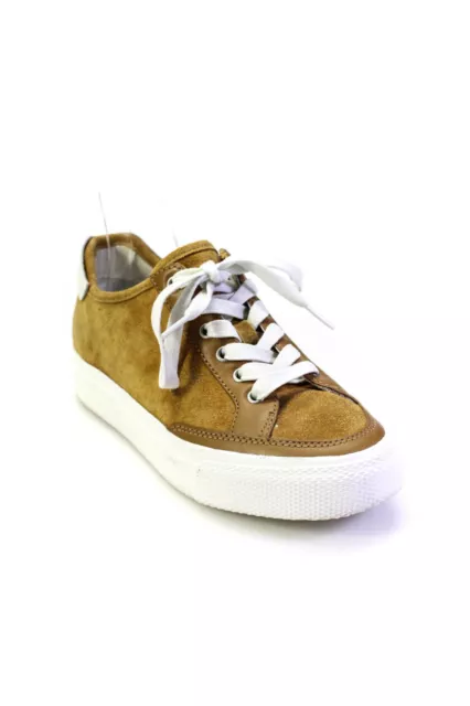 Rag & Bone Womens Lace Up Low Top Sneakers Brown White Suede Size 37