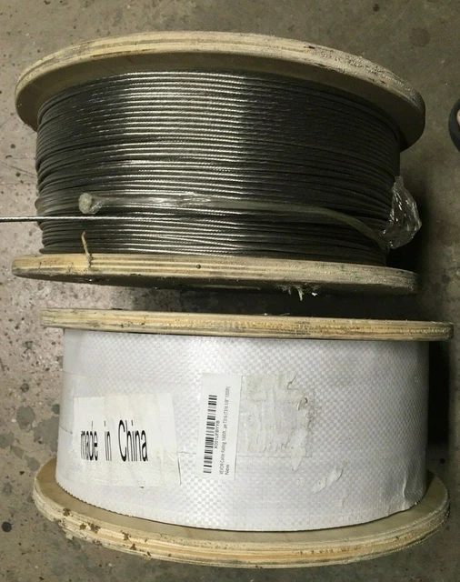 Câble En Acier Inoxydable 316 - 1/8" Type 1x19 - 600 Pieds Pour Garde-corps, Rambardes