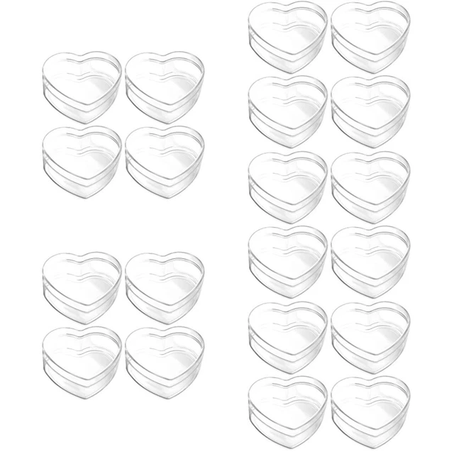 20 uds caja transparente en forma de corazón para embalaje regalo